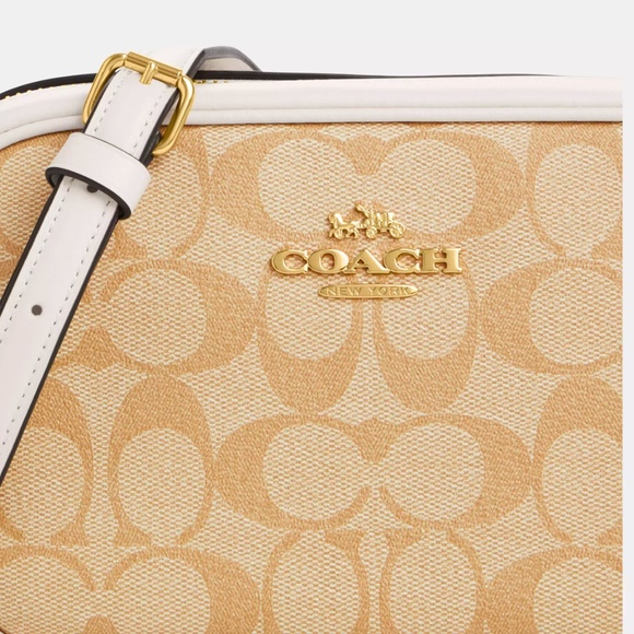 Coach Mini Jamie Camera Bag in Signature Canvas Crossbody Purse - Picture 8 of 9